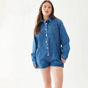 NEW Parke Long Sleeve Denim Romper